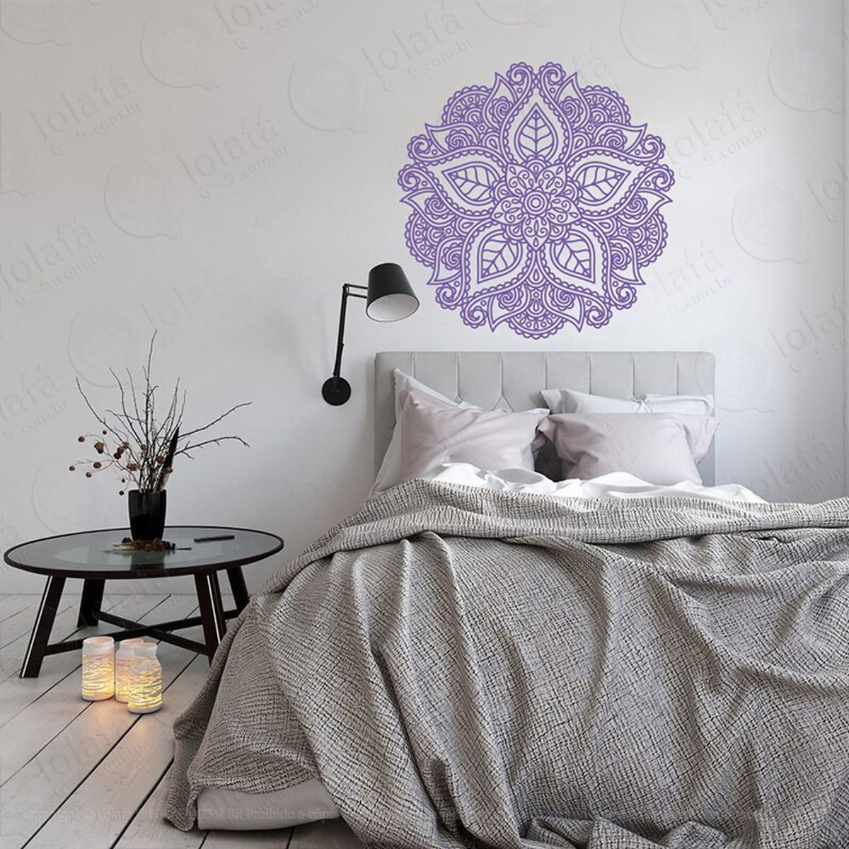 Mandala Para Atrair Felicidade Adesivo de Parede Decorativo para Casa, Quarto, Sala e Vidro Mod:190