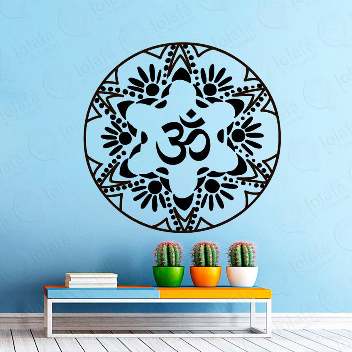Mandala Para Equilíbrio da Mente Adesivo de Parede Decorativo para Casa, Quarto, Sala e Vidro Mod:202