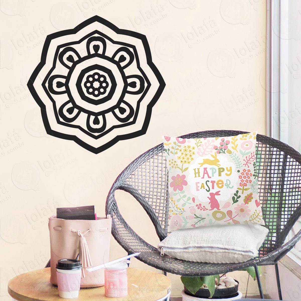 Mandala Seja Verdadeiro Adesivo de Parede Decorativo para Casa, Quarto, Sala e Vidro Mod:204