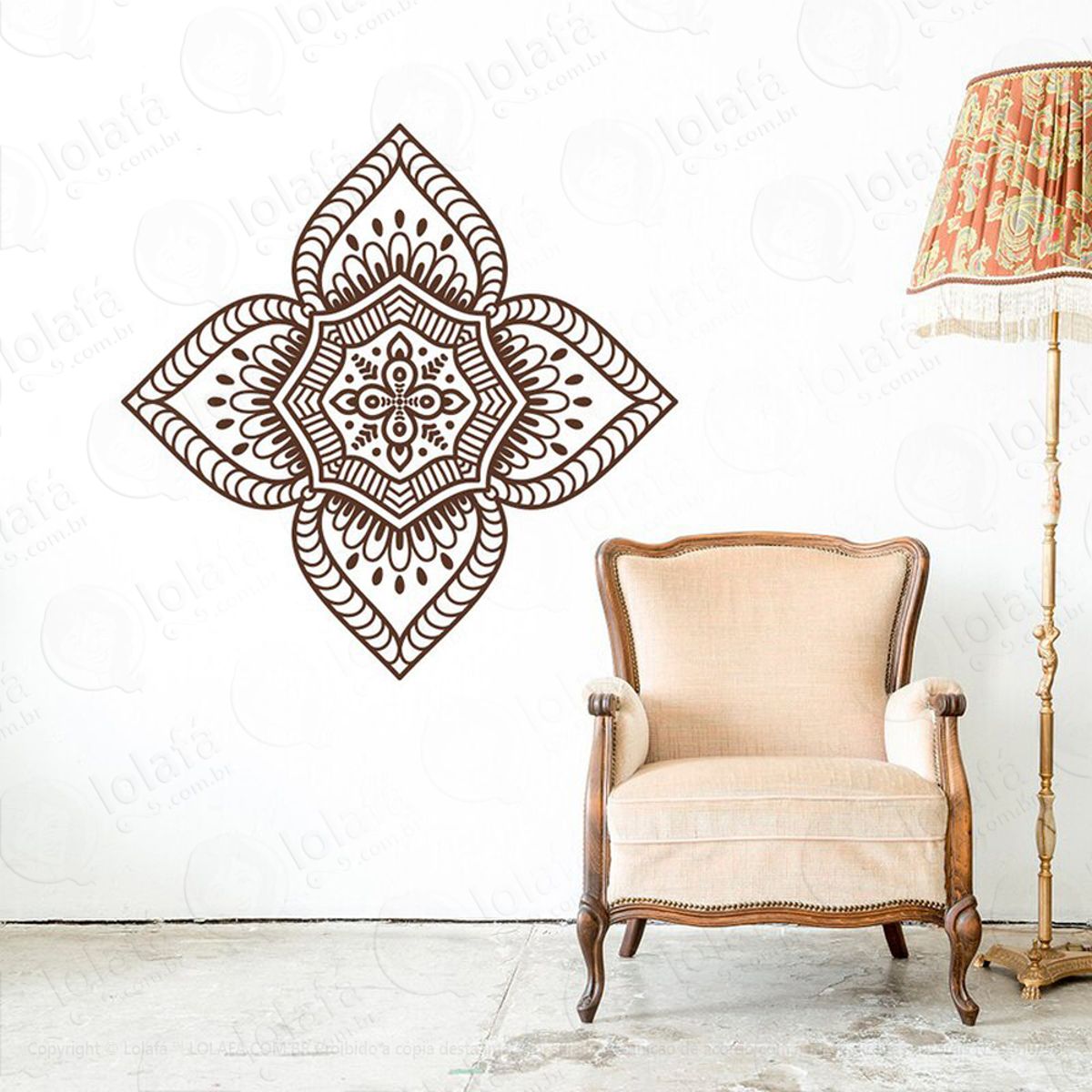 Mandala Seja Luz Adesivo de Parede Decorativo para Casa, Quarto, Sala e Vidro Mod:221