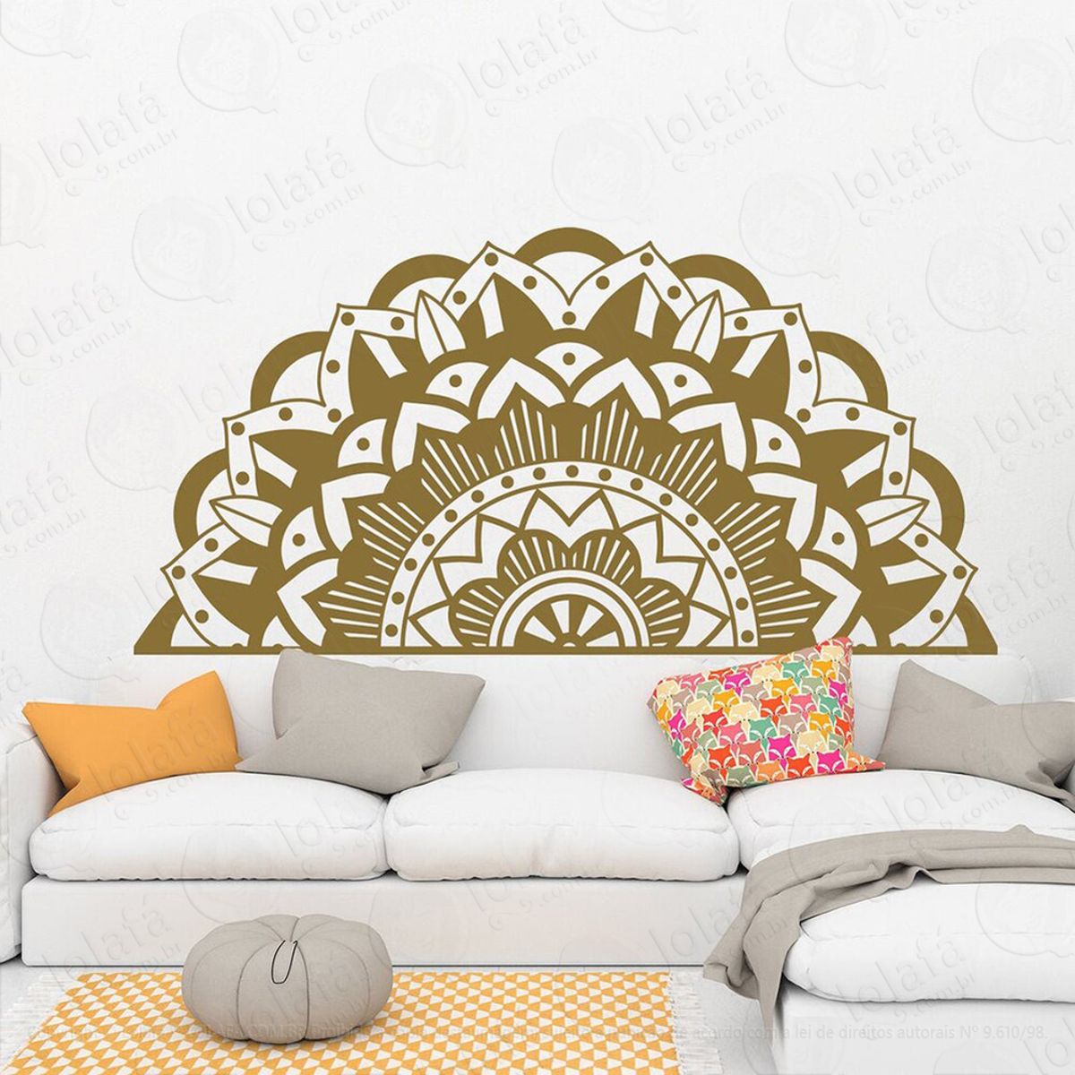 Mandala Para Atrair Riqueza Adesivo de Parede Decorativo para Casa, Quarto, Sala e Vidro Mod:223