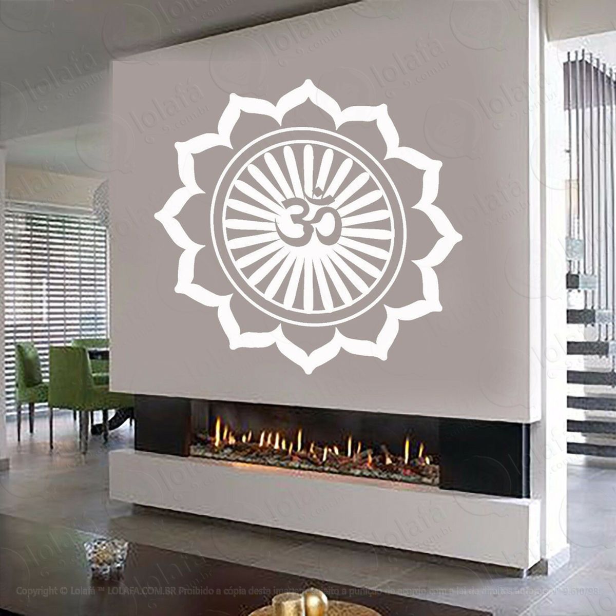 Mandala Para Equilíbrio Financeiro Adesivo de Parede Decorativo para Casa, Quarto, Sala e Vidro Mod:224