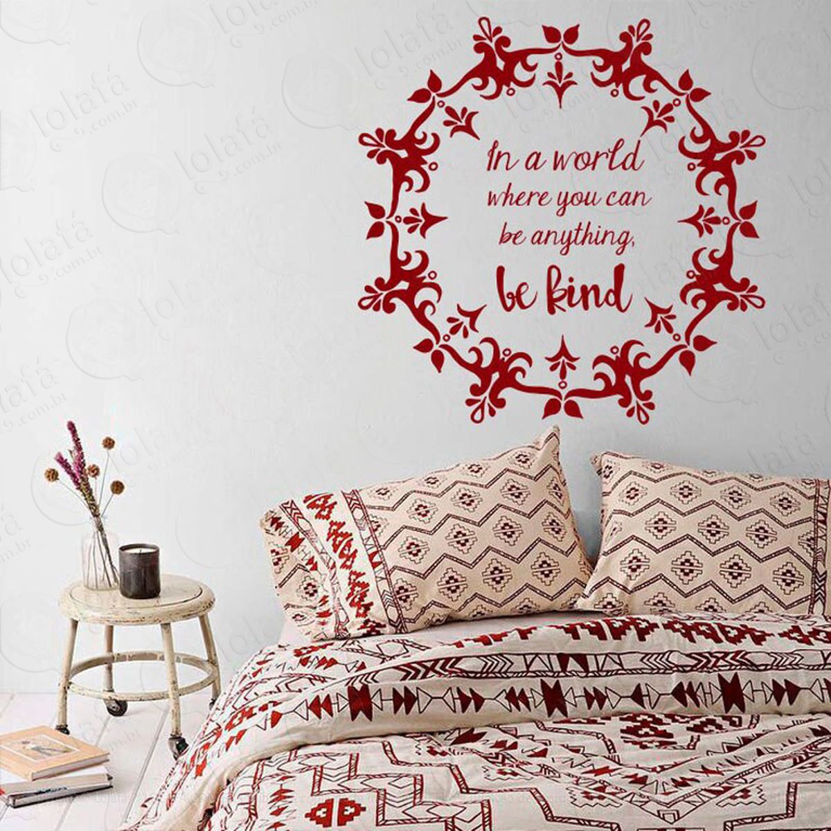 Mandala Seja Gentil Adesivo de Parede Decorativo para Casa, Quarto, Sala e Vidro Mod:230