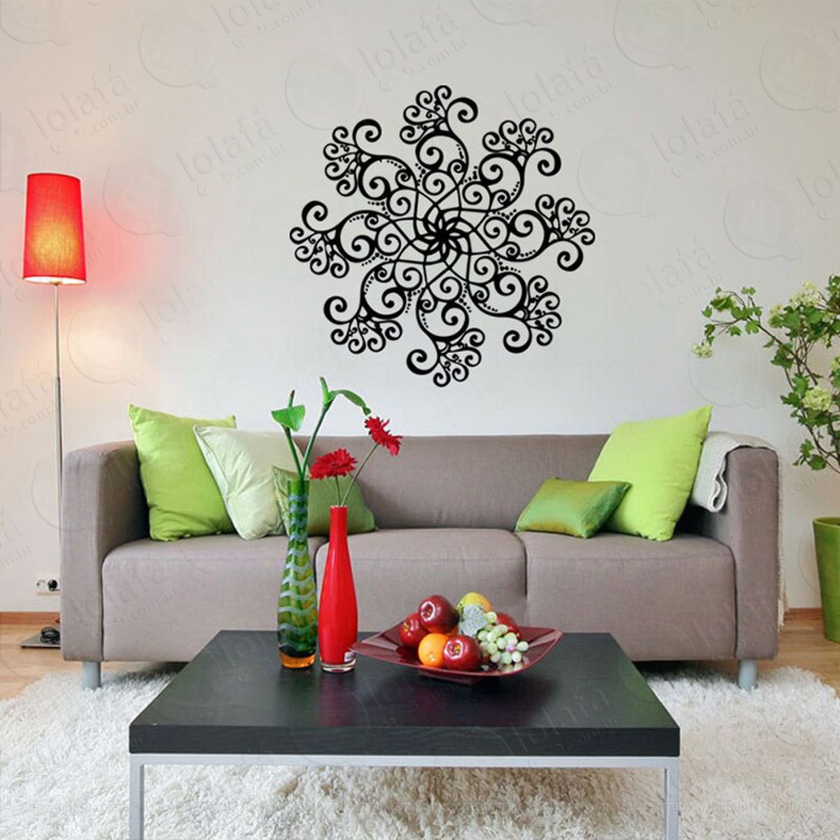 Mandala Para Bênção do Lar Adesivo de Parede Decorativo para Casa, Quarto, Sala e Vidro Mod:232