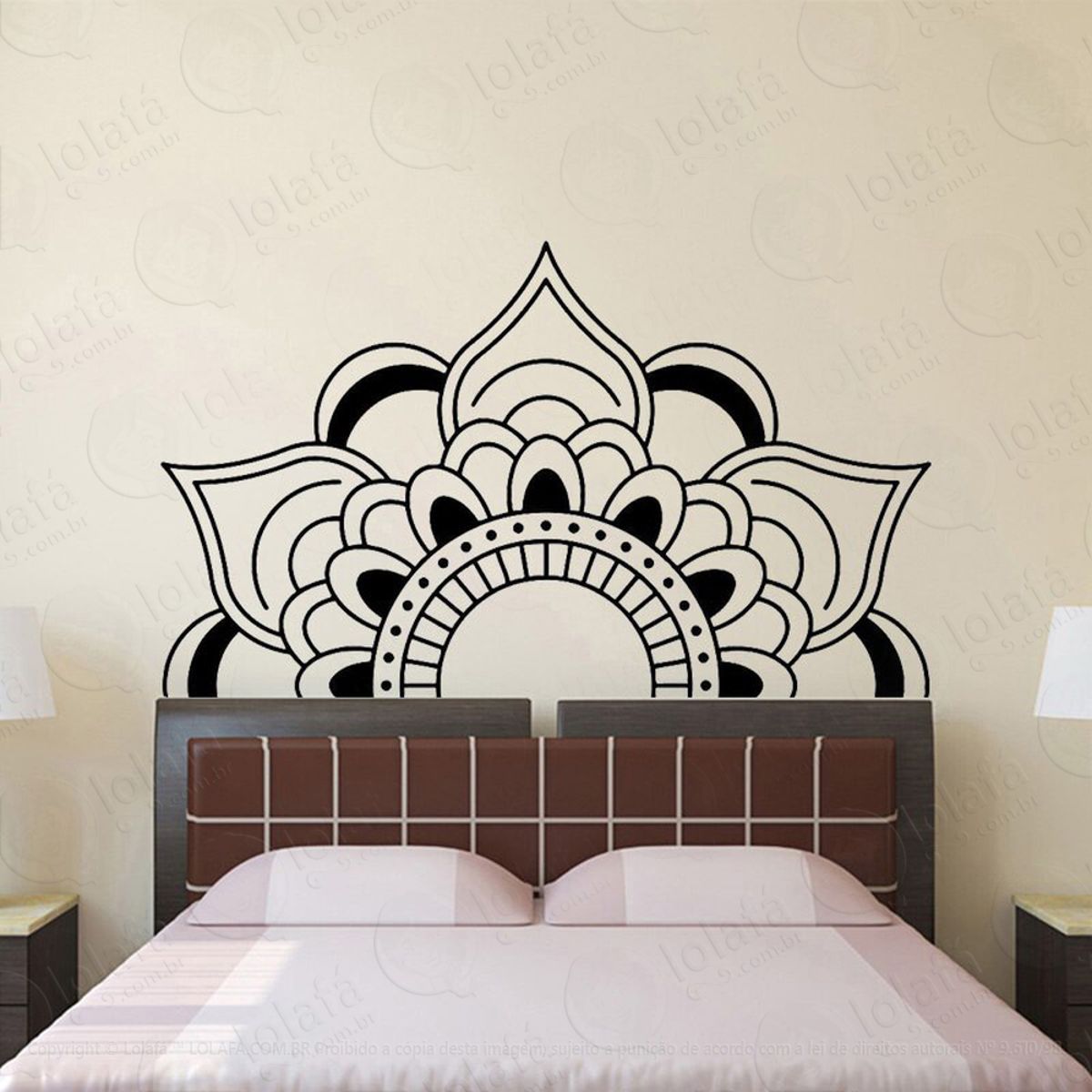 Mandala Para Resplandecer a Força Interior Adesivo de Parede Decorativo para Casa, Quarto, Sala e Vidro Mod:233