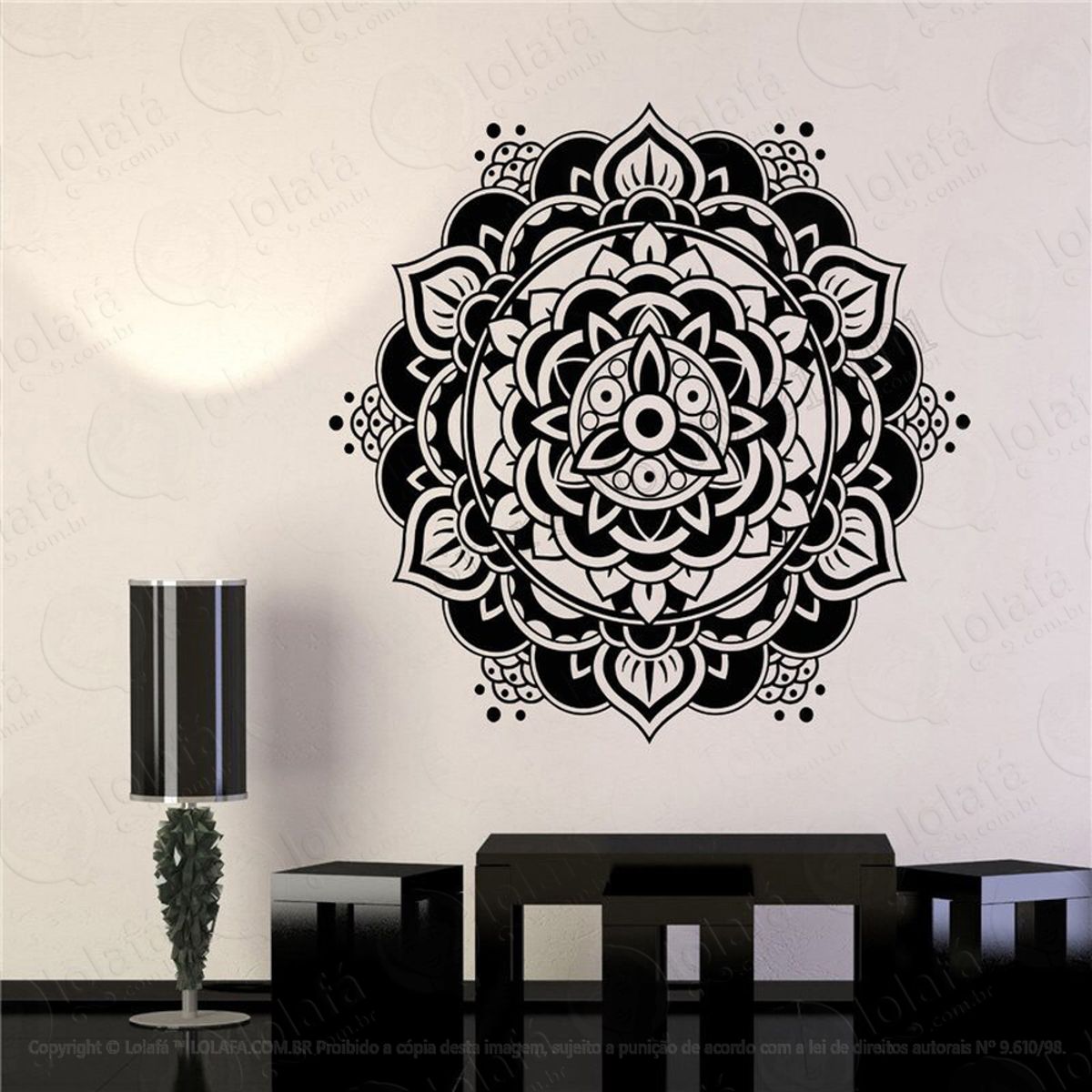 Mandala Da Superação Adesivo de Parede Decorativo para Casa, Quarto, Sala e Vidro Mod:237
