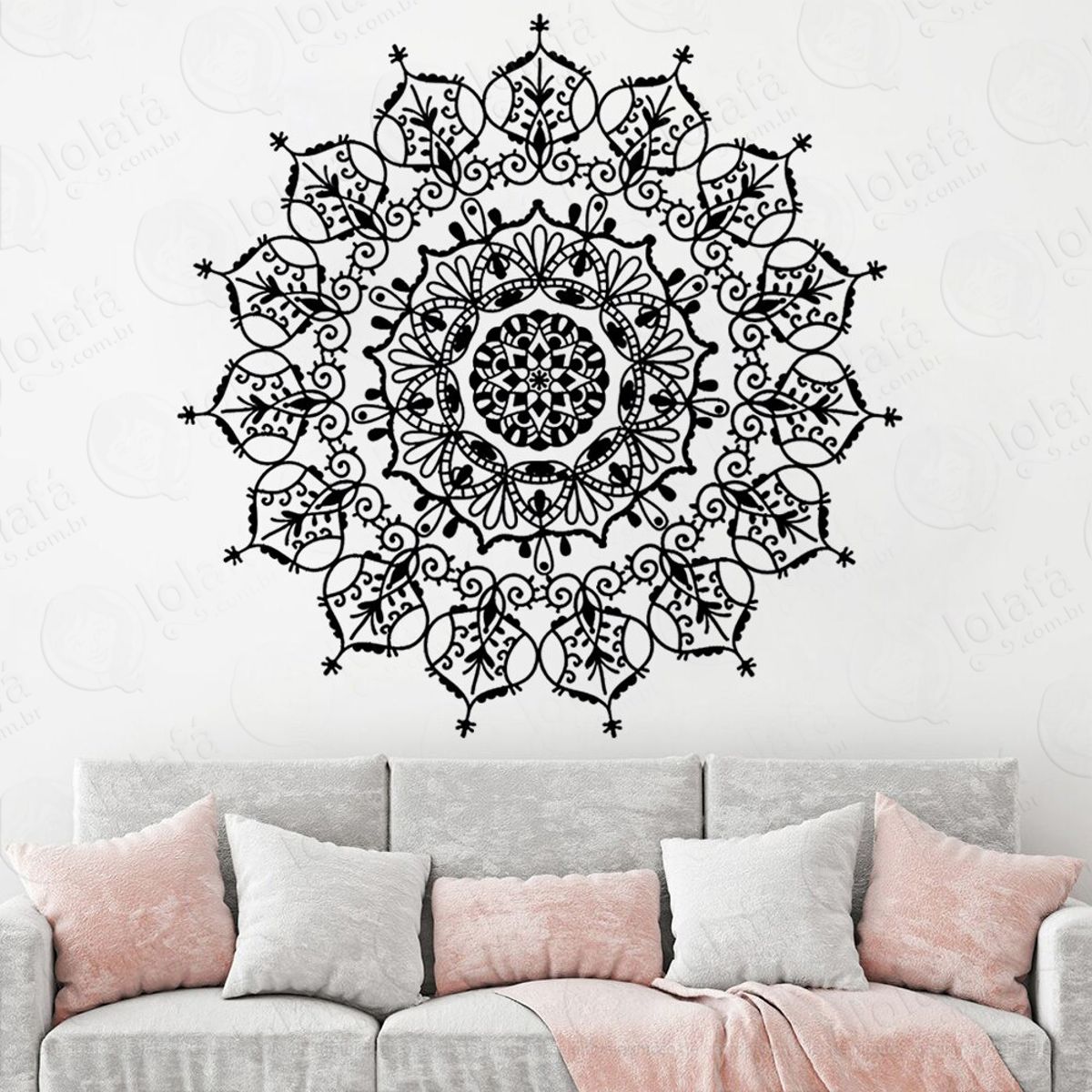 Mandala Para Conquistar seus Objetivos Adesivo de Parede Decorativo para Casa, Quarto, Sala e Vidro Mod:240