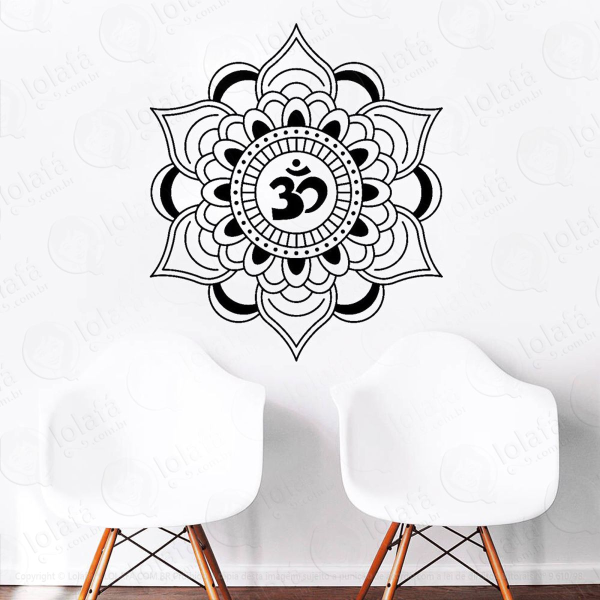 Mandala Para Equilíbrio do Universo Interior Adesivo de Parede Decorativo para Casa, Quarto, Sala e Vidro Mod:243