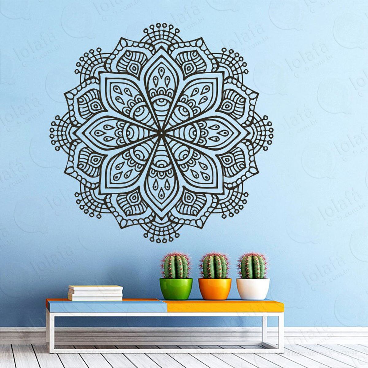 Mandala Da Meditação Adesivo de Parede Decorativo para Casa, Quarto, Sala e Vidro Mod:246