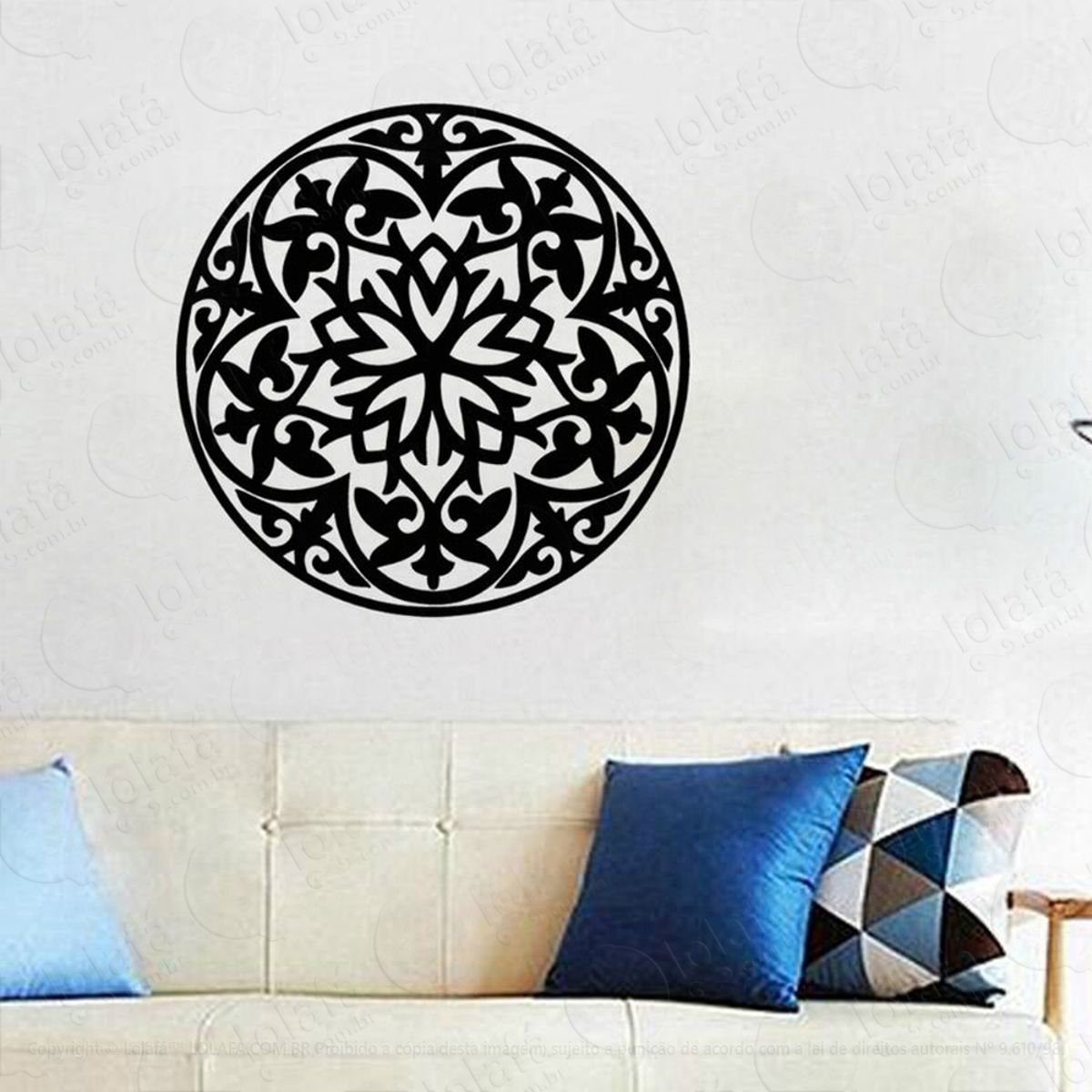 Mandala Para Proteção Adesivo de Parede Decorativo para Casa, Quarto, Sala e Vidro Mod:247