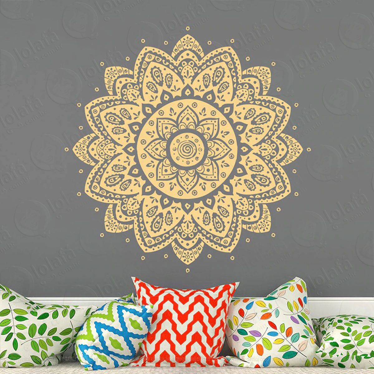 Mandala Para Atrair Energias Positivas Adesivo de Parede Decorativo para Casa, Quarto, Sala e Vidro Mod:248
