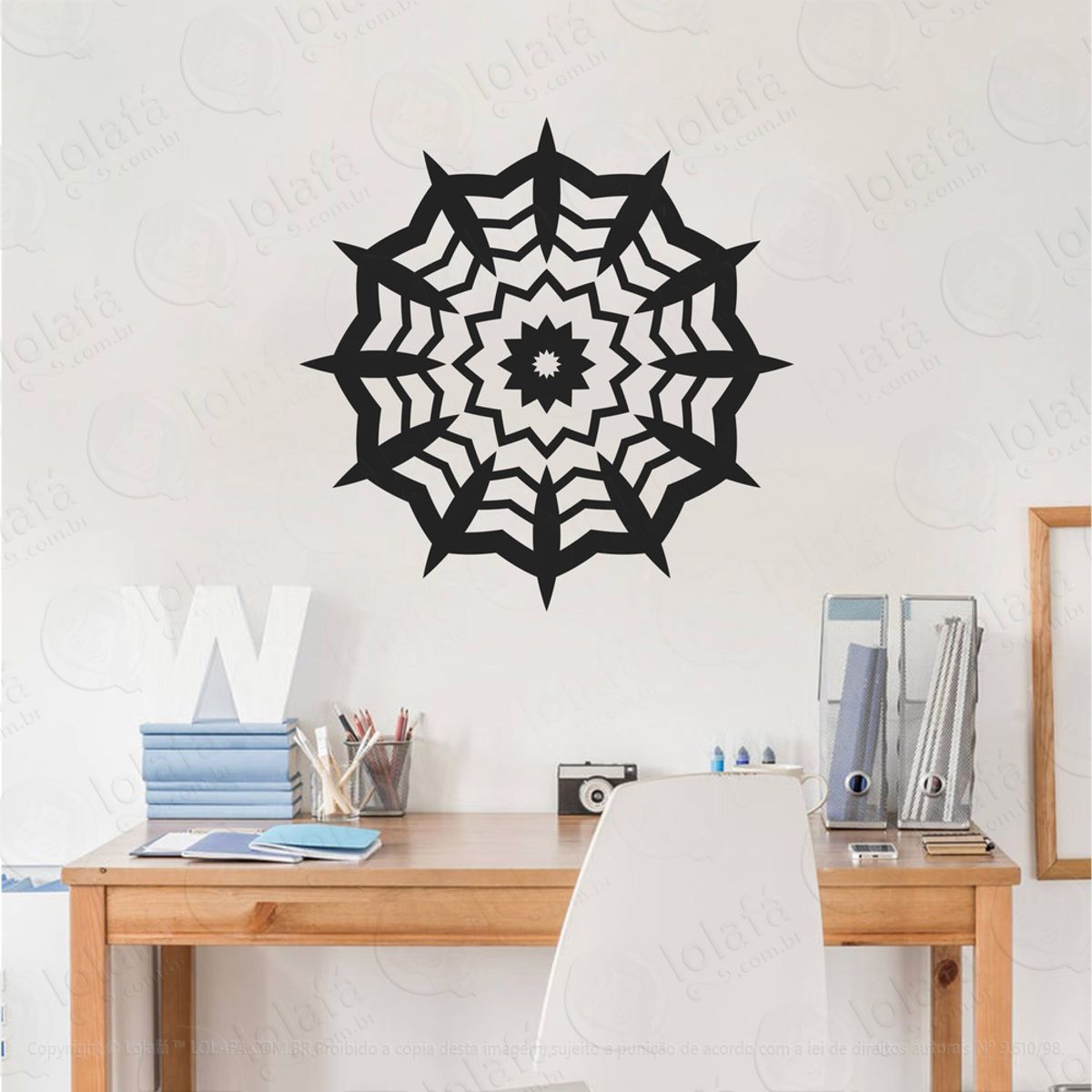Mandala Seja Foco Adesivo de Parede Decorativo para Casa, Quarto, Sala e Vidro Mod:249