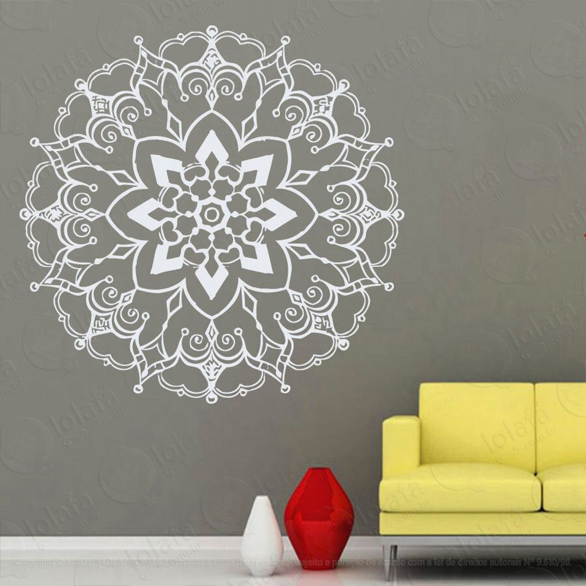 Mandala Do Autoconhecimento Adesivo de Parede Decorativo para Casa, Quarto, Sala e Vidro Mod:253