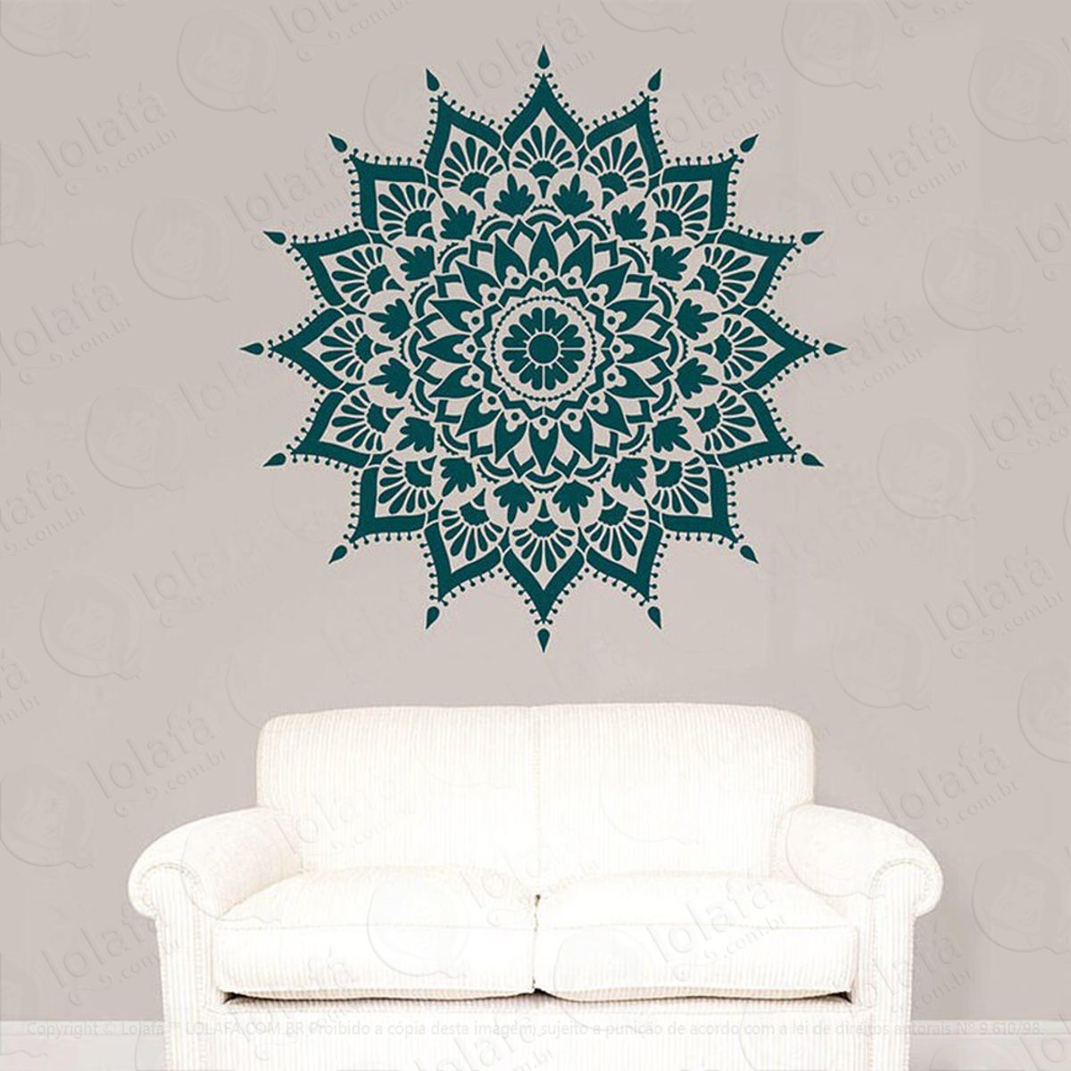 Mandala Da Prosperidade e Amor Adesivo de Parede Decorativo para Casa, Quarto, Sala e Vidro Mod:258