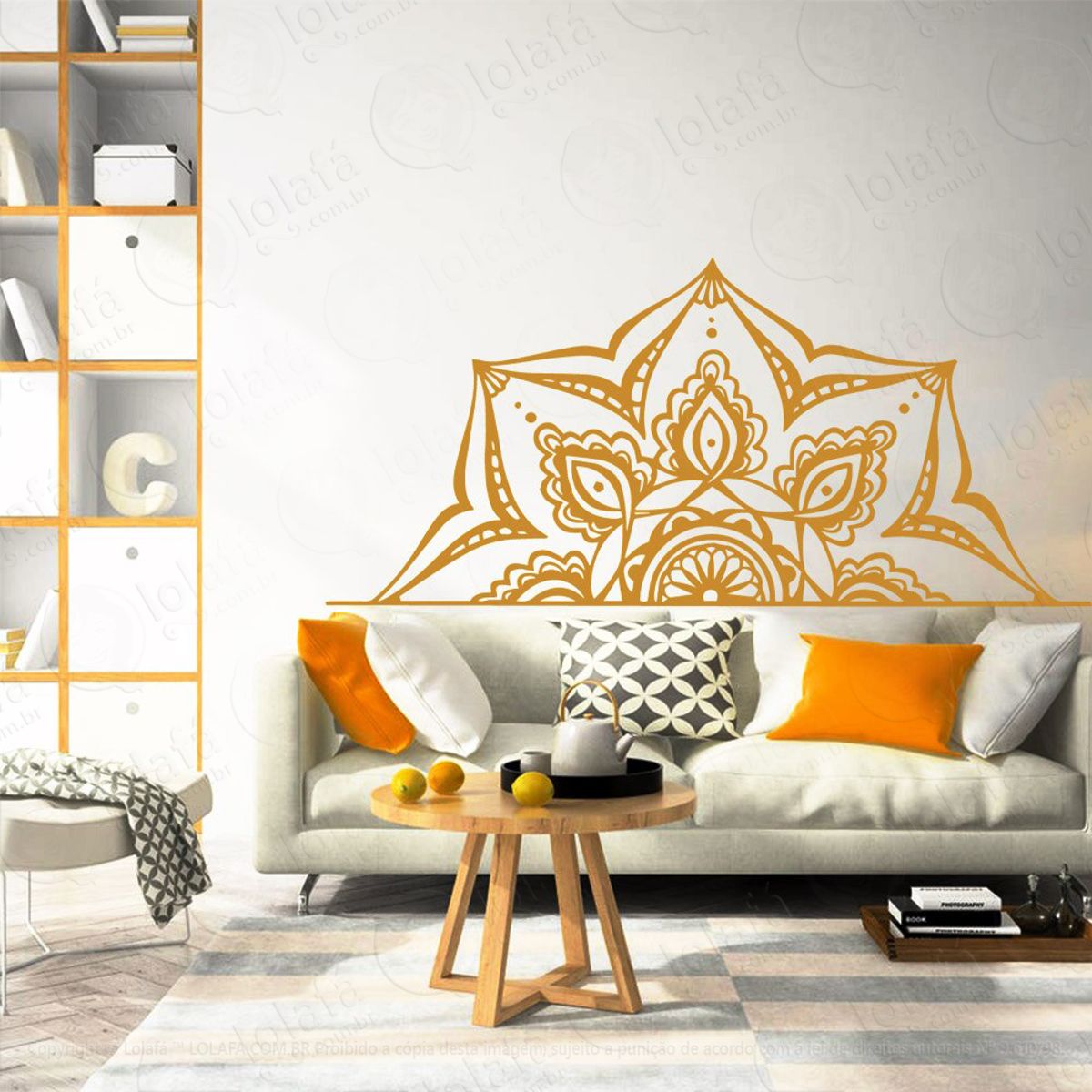 Mandala Para Atrair Dinheiro e Prosperidade Adesivo de Parede Decorativo para Casa, Quarto, Sala e Vidro Mod:260