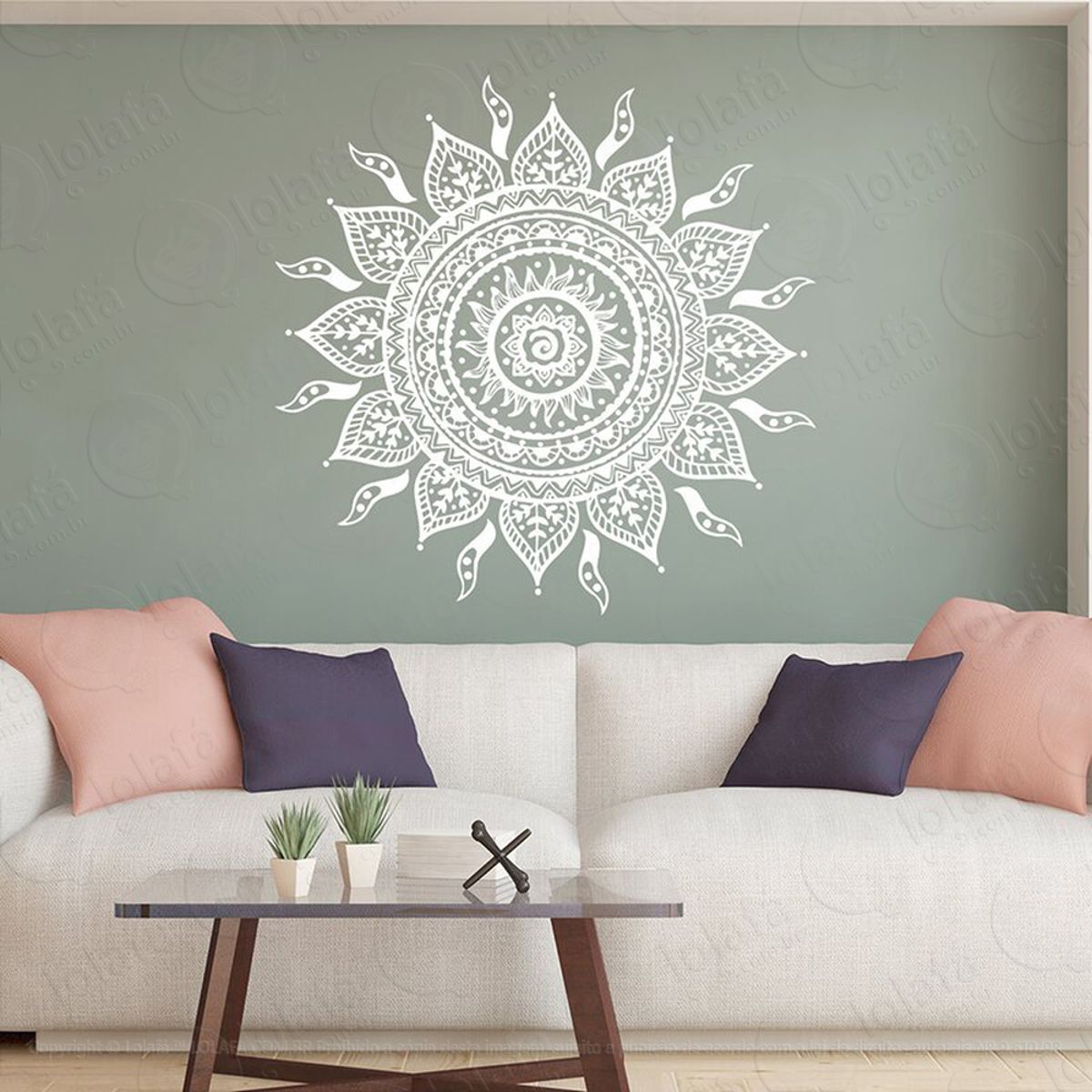Mandala Da Energia Astral Adesivo de Parede Decorativo para Casa, Quarto, Sala e Vidro Mod:261