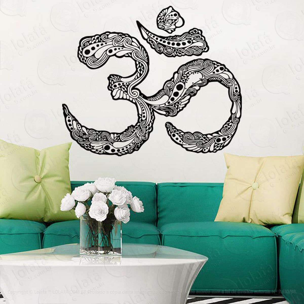 Mandala Para Cultivar a Essência da Vida Adesivo de Parede Decorativo para Casa, Quarto, Sala e Vidro Mod:267
