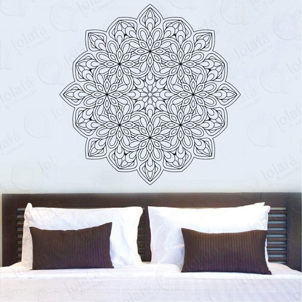 Mandala Para Cultivar o Amor Adesivo de Parede Decorativo para Casa, Quarto, Sala e Vidro Mod:284