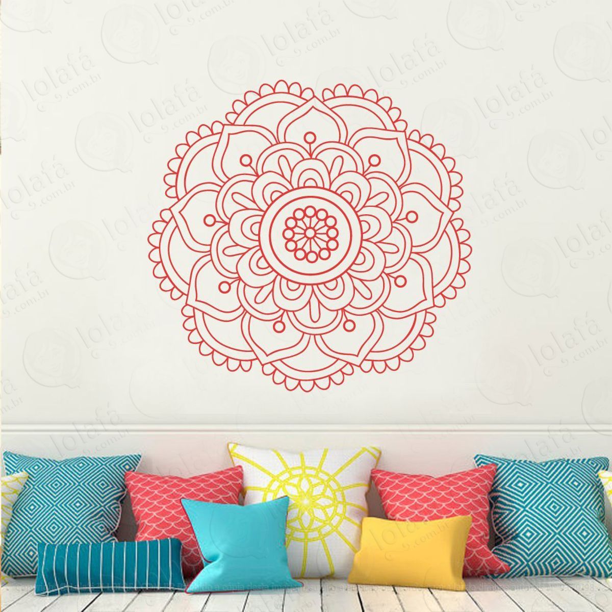 Mandala Para Cultivar Boas Energias Adesivo de Parede Decorativo para Casa, Quarto, Sala e Vidro Mod:285