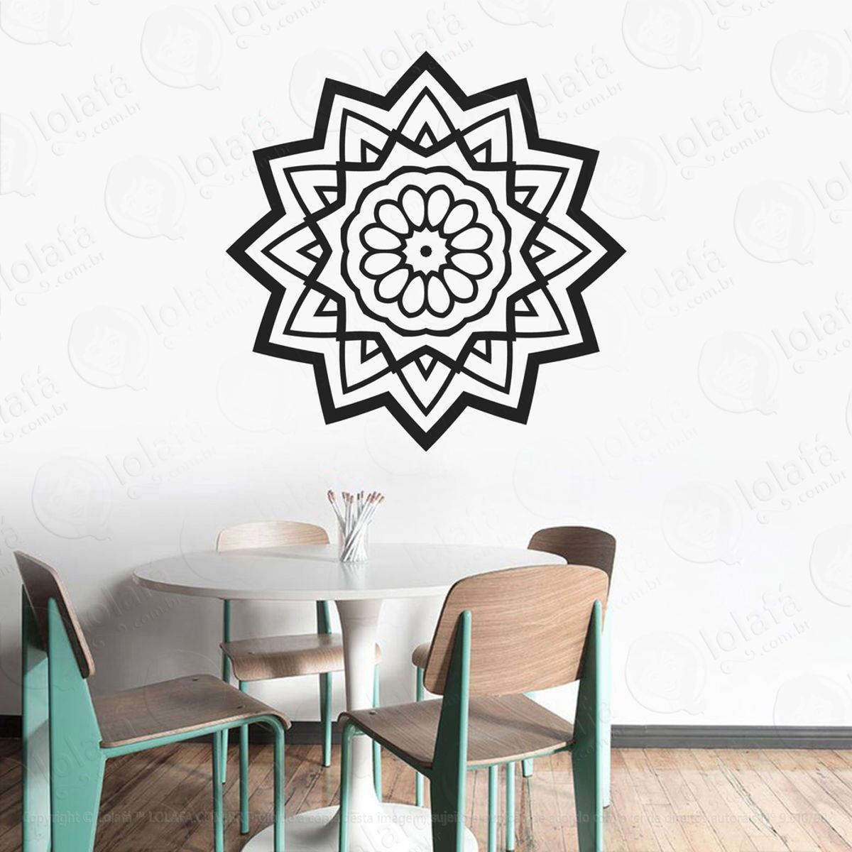 Mandala Seja Paz Adesivo de Parede Decorativo para Casa, Quarto, Sala e Vidro Mod:287