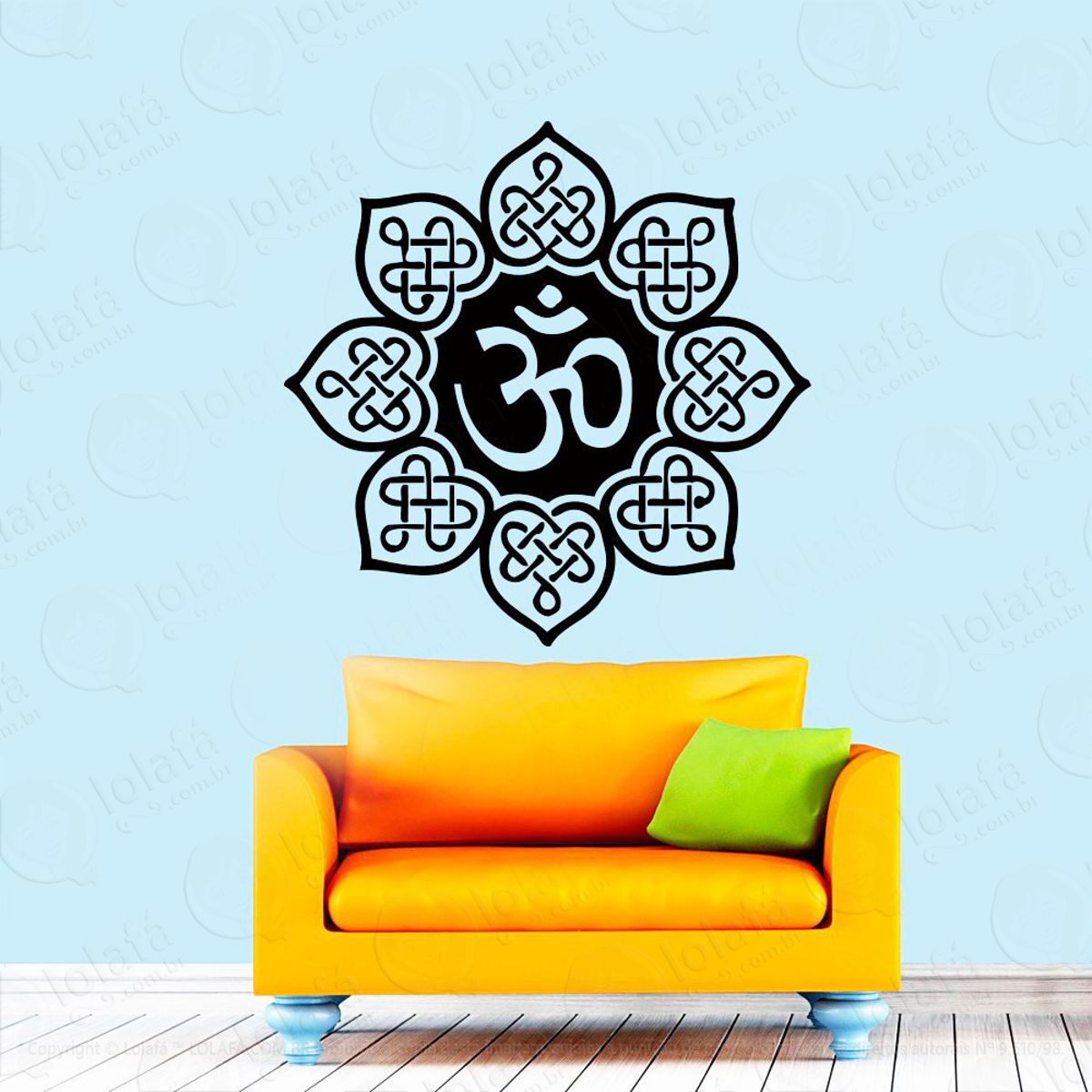 Mandala Para Equilíbrio da Mente Adesivo de Parede Decorativo para Casa, Quarto, Sala e Vidro Mod:293