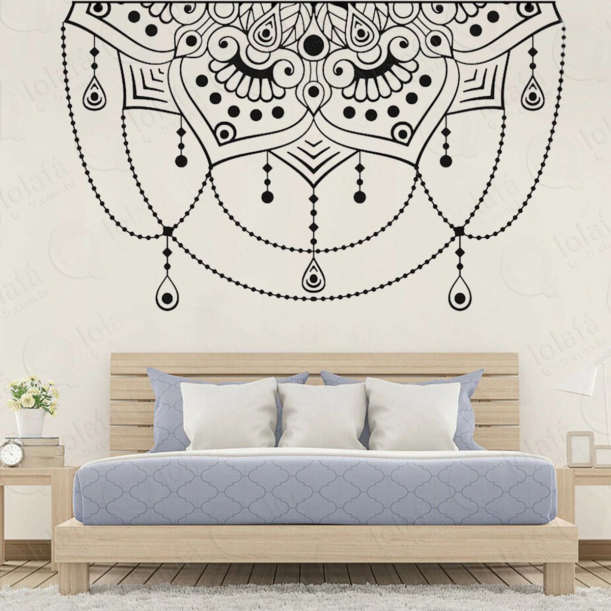 Mandala Para Atrair Pensamentos Positivos Adesivo de Parede Decorativo para Casa, Quarto, Sala e Vidro Mod:303