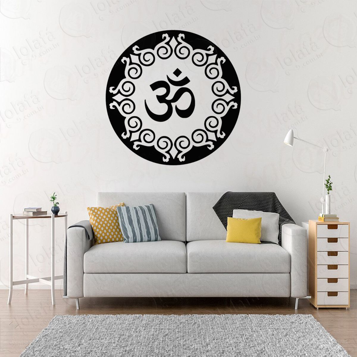 Mandala Para Cultivar o Conhecimento Infinito Adesivo de Parede Decorativo para Casa, Quarto, Sala e Vidro Mod:304