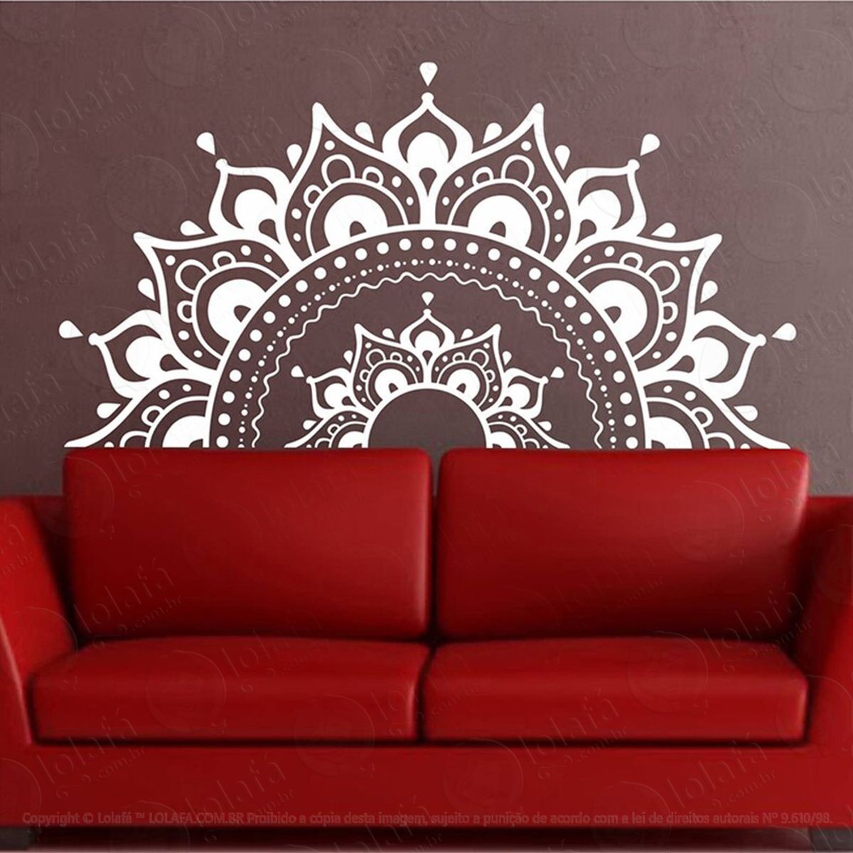 Mandala Para Recomeçar com Sabedoria Adesivo de Parede Decorativo para Casa, Quarto, Sala e Vidro Mod:308