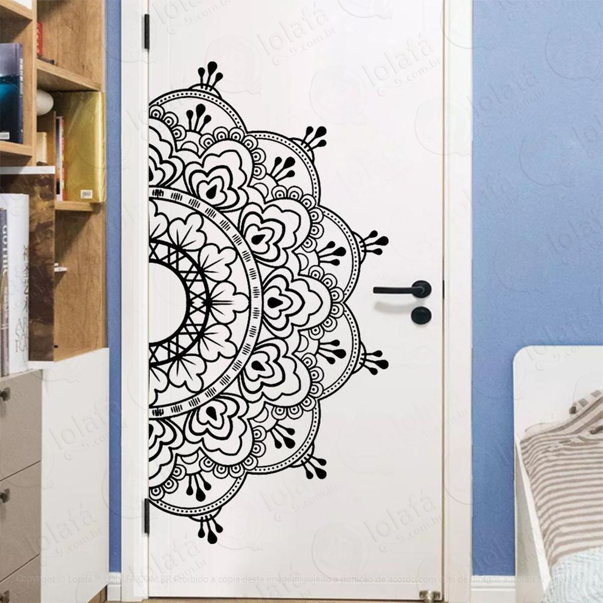 Mandala Para Expandir a Mente Adesivo de Parede Decorativo para Casa, Quarto, Sala e Vidro Mod:309