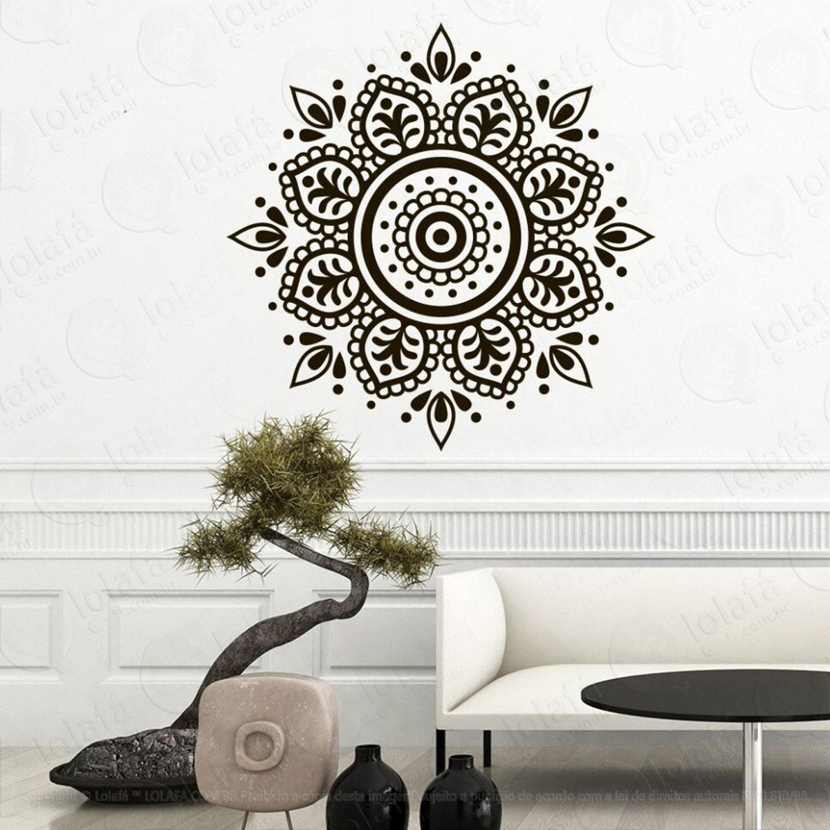 Mandala Seja Energia Adesivo de Parede Decorativo para Casa, Quarto, Sala e Vidro Mod:316