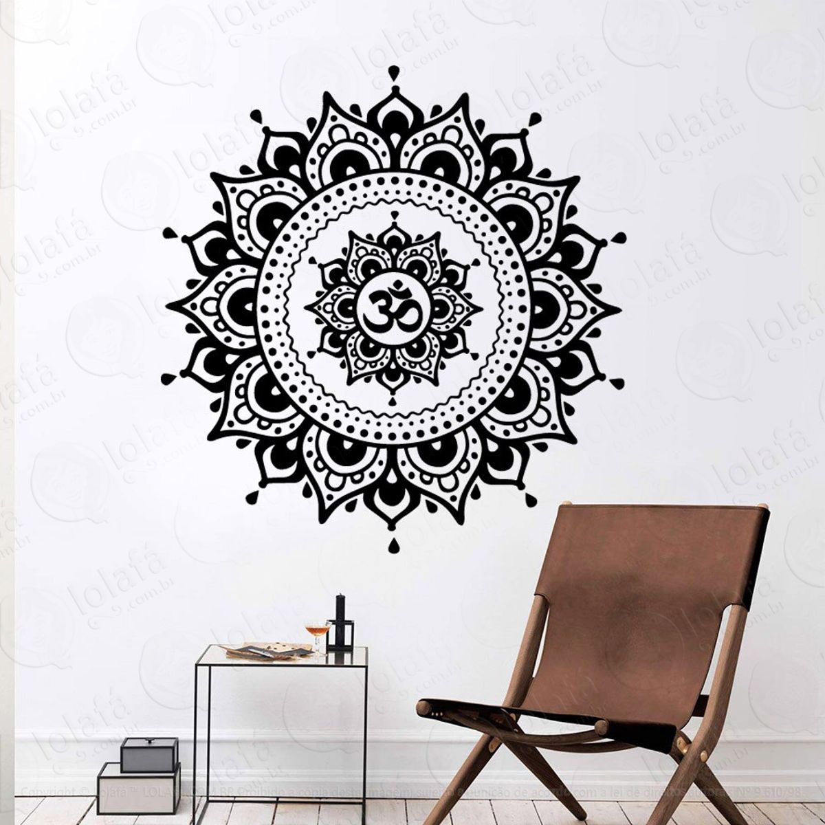 Mandala Para Cultivar o Equilíbrio Adesivo de Parede Decorativo para Casa, Quarto, Sala e Vidro Mod:319
