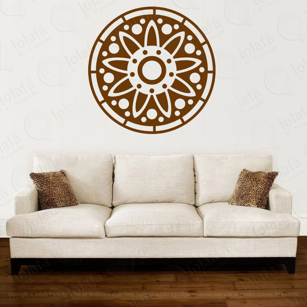 Mandala Seja Paciente Adesivo de Parede Decorativo para Casa, Quarto, Sala e Vidro Mod:321