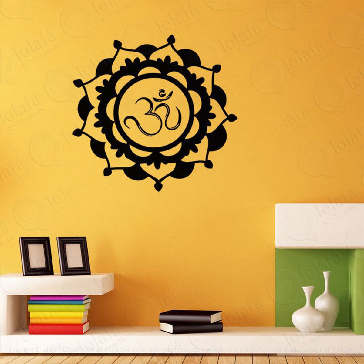 Mandala Para Cultivar o Conhecimento Infinito Adesivo de Parede Decorativo para Casa, Quarto, Sala e Vidro Mod:322