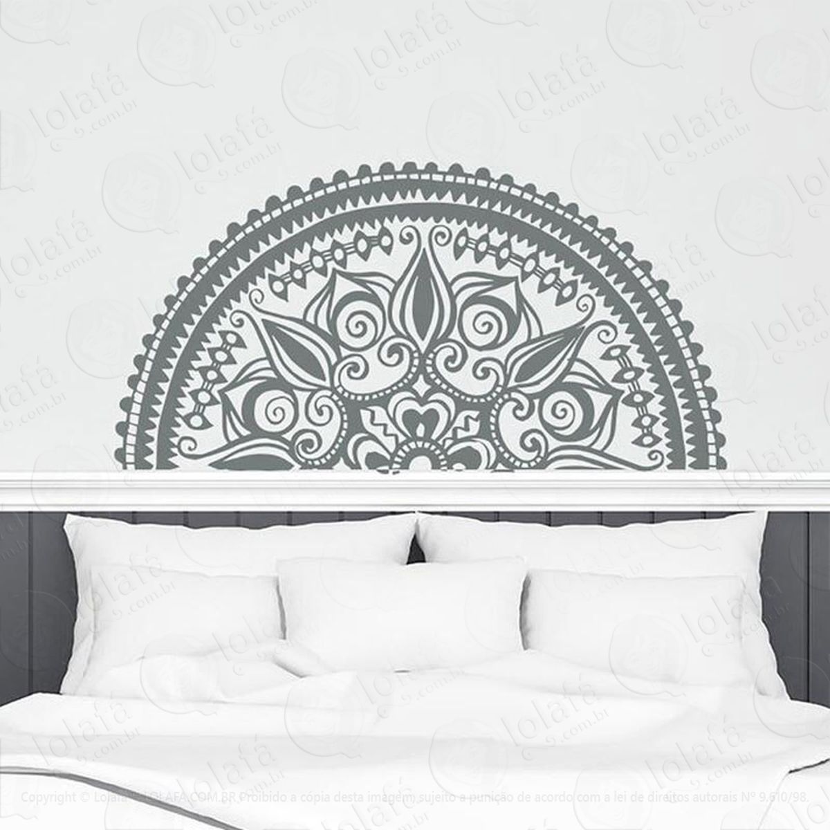 Mandala Do Autocontrole Adesivo de Parede Decorativo para Casa, Quarto, Sala e Vidro Mod:323