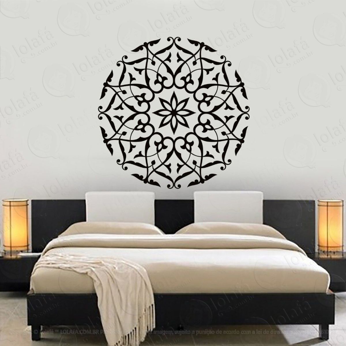 Mandala Para Atrair o Amor Verdadeiro Adesivo de Parede Decorativo para Casa, Quarto, Sala e Vidro Mod:325