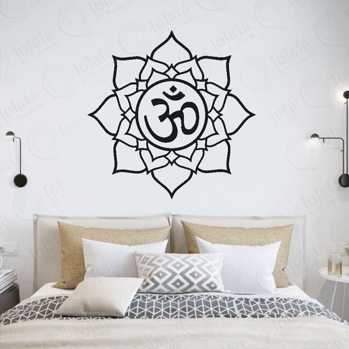 Mandala Para Equilibrar as Energias Espirituais Adesivo de Parede Decorativo para Casa, Quarto, Sala e Vidro Mod:333