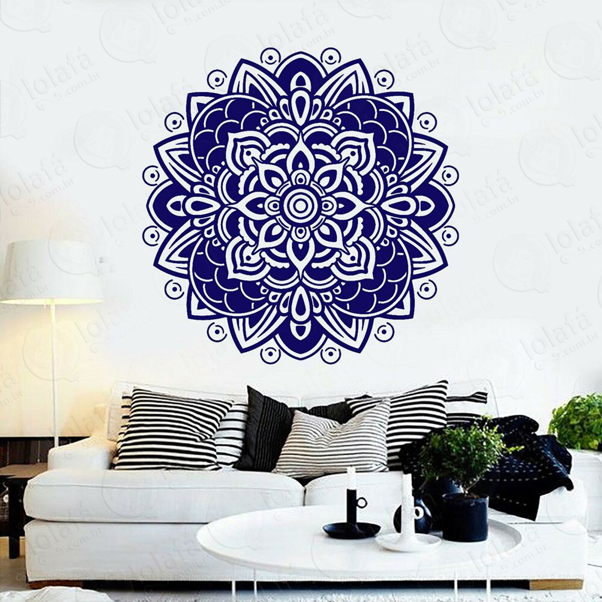 Mandala Para Cultivar a Bondade Adesivo de Parede Decorativo para Casa, Quarto, Sala e Vidro Mod:334