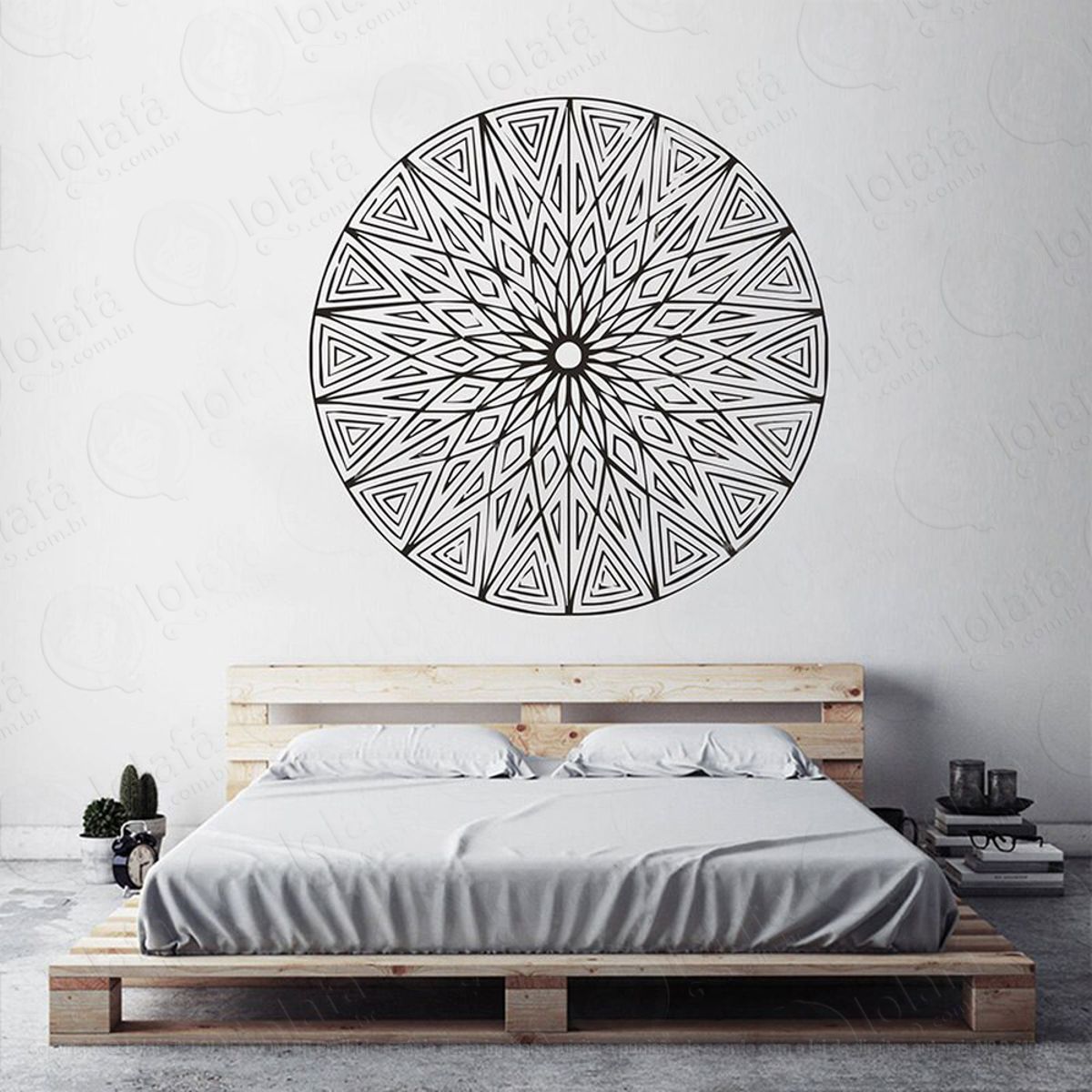 Mandala Para Atrair Bons Pensamentos Adesivo de Parede Decorativo para Casa, Quarto, Sala e Vidro Mod:341
