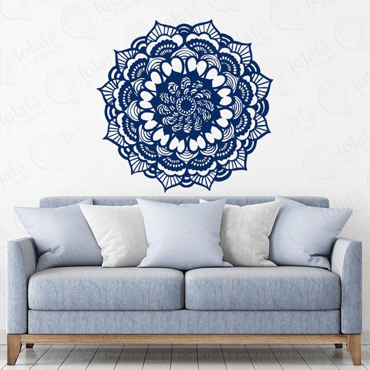 Mandala Para Cultivar as Boas Ações Adesivo de Parede Decorativo para Casa, Quarto, Sala e Vidro Mod:342
