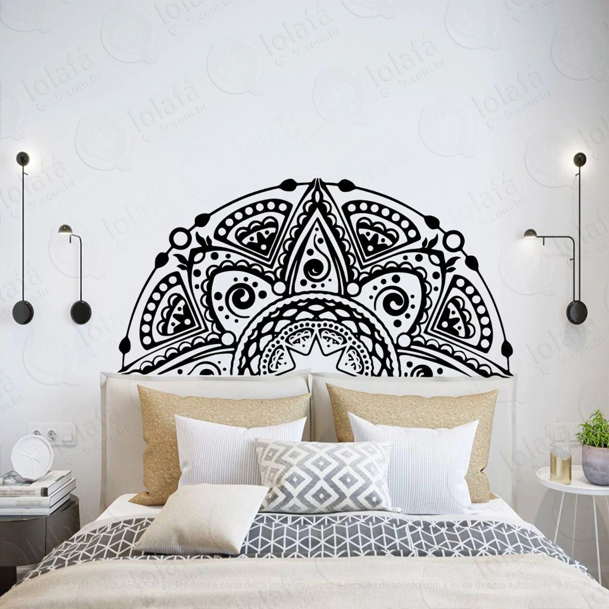Mandala Para Cultivar a Confiança Adesivo de Parede Decorativo para Casa, Quarto, Sala e Vidro Mod:343