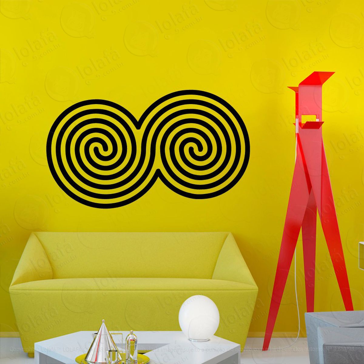 Mandala Para Concentração e Foco Adesivo de Parede Decorativo para Casa, Quarto, Sala e Vidro Mod:349