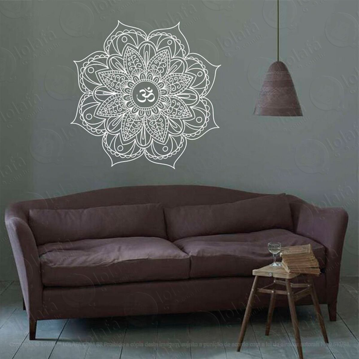 Mandala Para Cultivar a Essência da Vida Adesivo de Parede Decorativo para Casa, Quarto, Sala e Vidro Mod:353