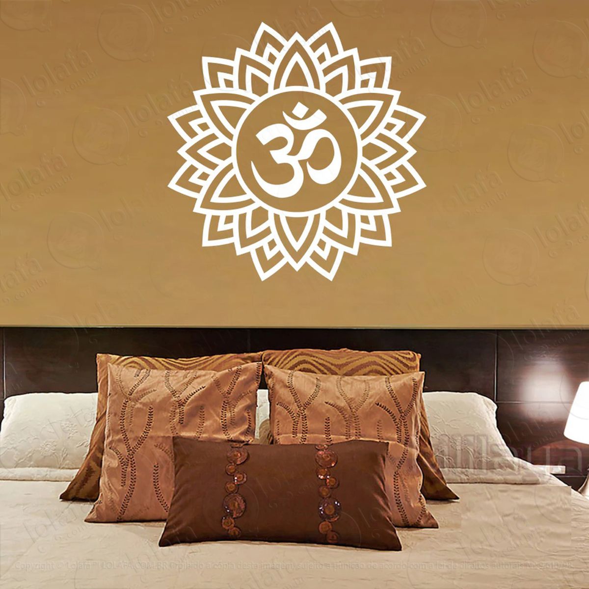 Mandala Para Equilibrar as Energias Espirituais Adesivo de Parede Decorativo para Casa, Quarto, Sala e Vidro Mod:367