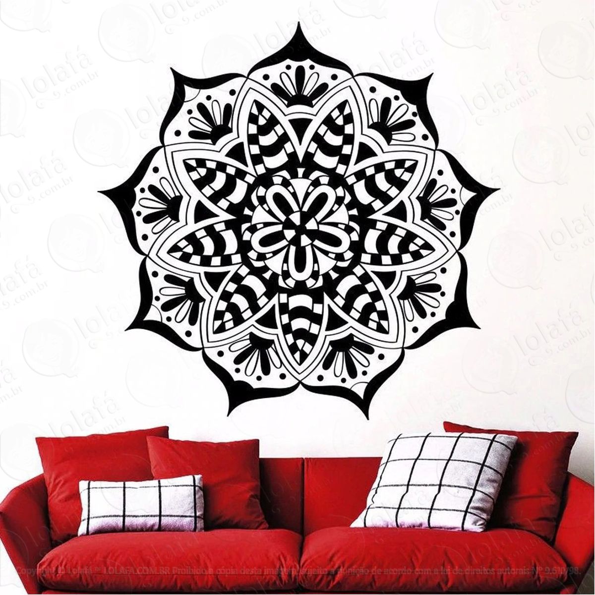 Mandala Para Superar os desafios Adesivo de Parede Decorativo para Casa, Quarto, Sala e Vidro Mod:370