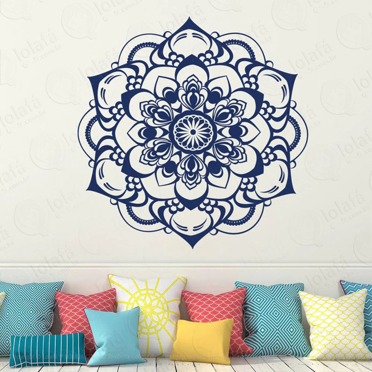 Mandala Para Preservar a Paz Adesivo de Parede Decorativo para Casa, Quarto, Sala e Vidro Mod:372