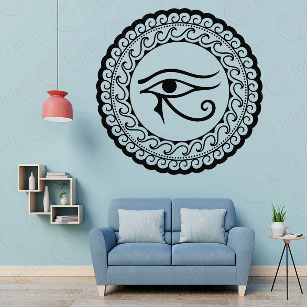 Mandala Olho da Providência Adesivo de Parede Decorativo para Casa, Quarto, Sala e Vidro Mod:373