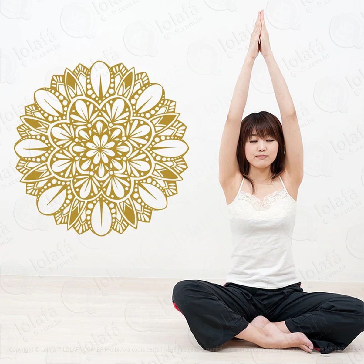 Mandala Da Serenidade Adesivo de Parede Decorativo para Casa, Quarto, Sala e Vidro Mod:375