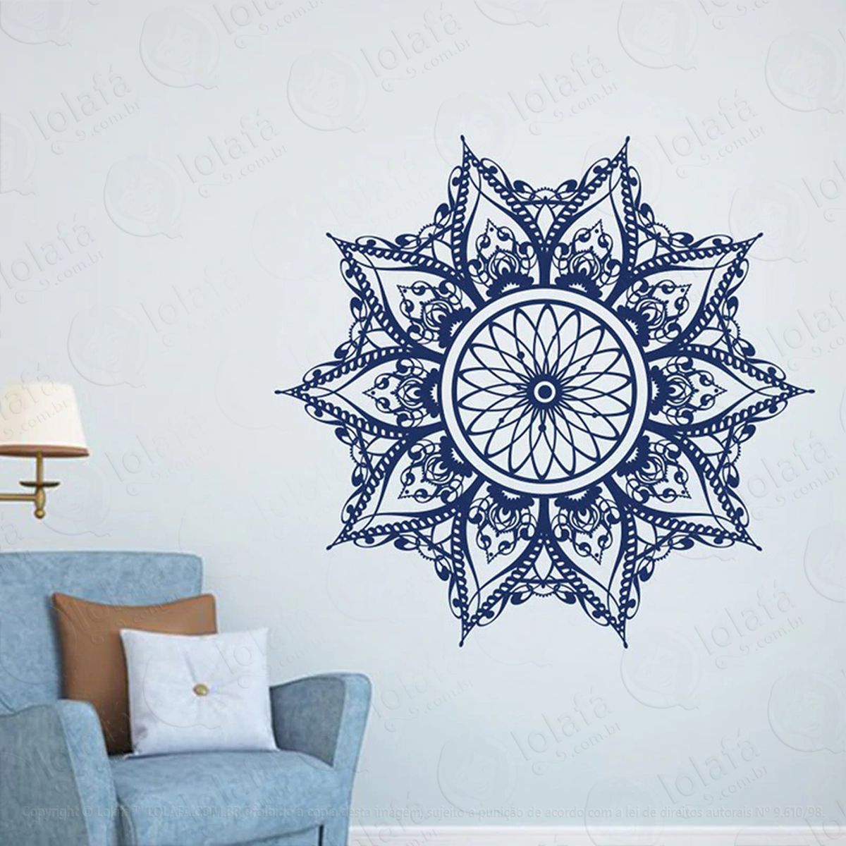 Mandala Para Encontrar uma Direção Adesivo de Parede Decorativo para Casa, Quarto, Sala e Vidro Mod:385