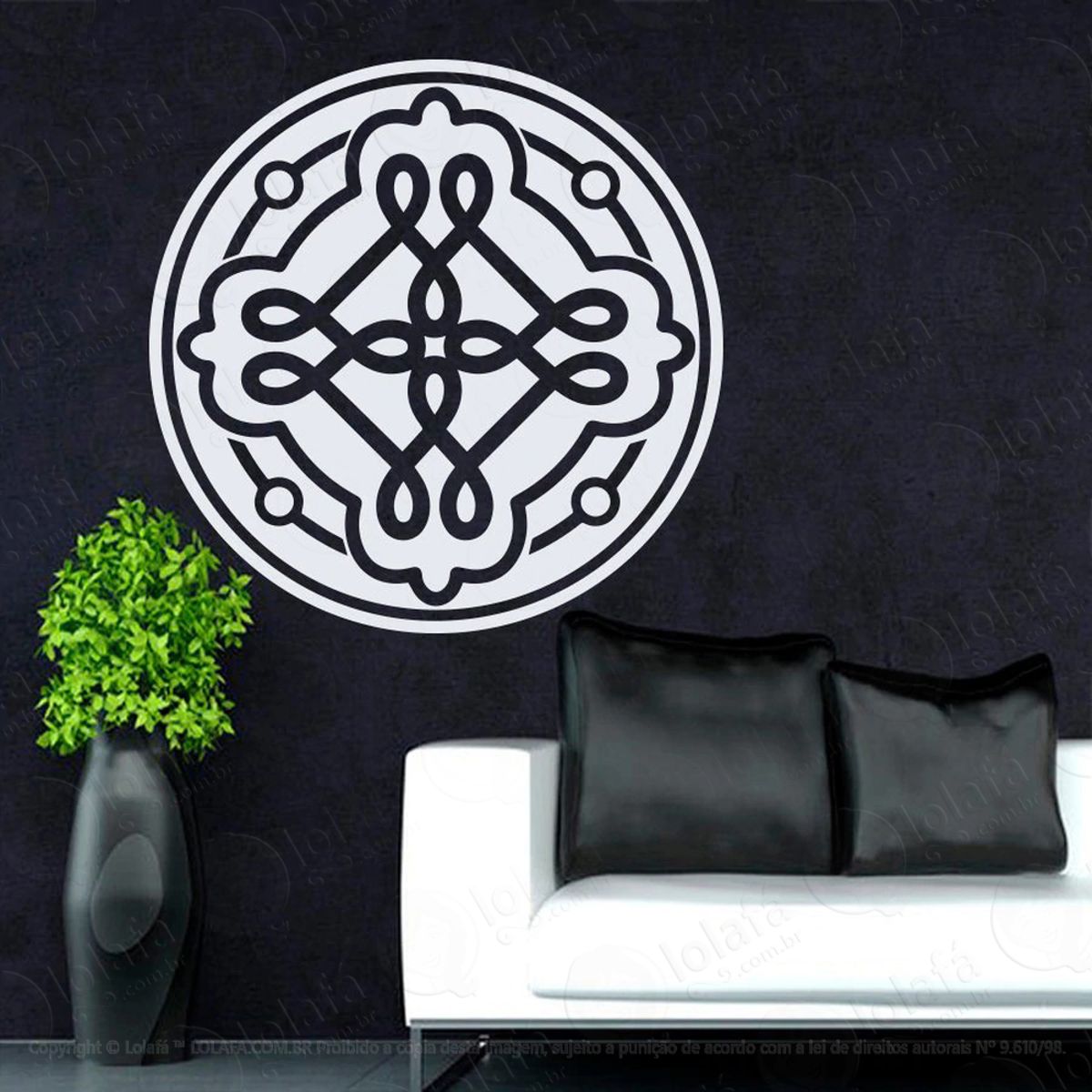Mandala Seja Recomeço Adesivo de Parede Decorativo para Casa, Quarto, Sala e Vidro Mod:400