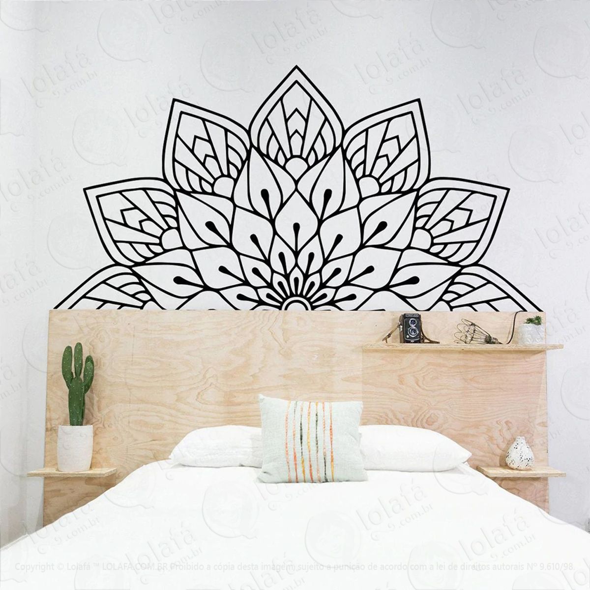 Mandala Da Simplicidade Adesivo de Parede Decorativo para Casa, Quarto, Sala e Vidro Mod:402